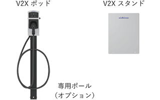 V2X ポッド　専用ポール（オプション）　V2X スタンド